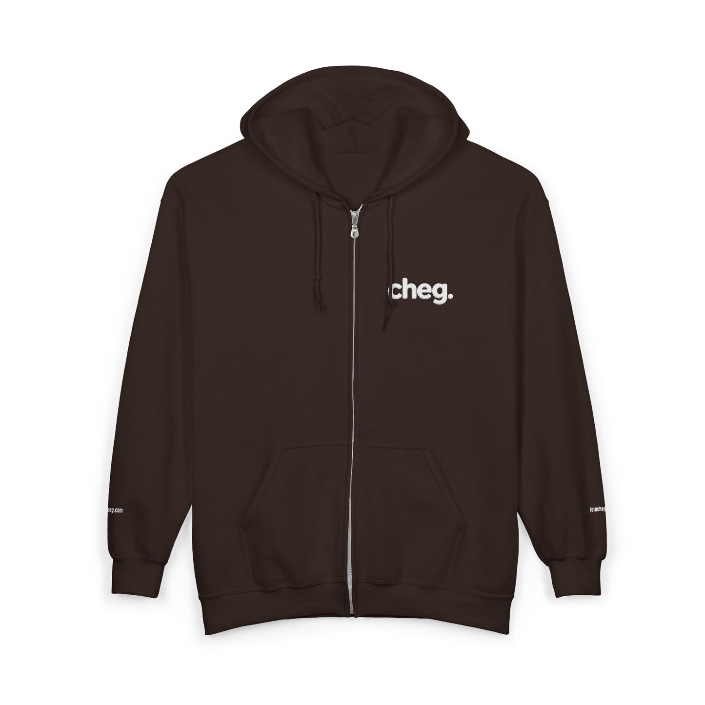 Dark Chocolate cheg. Zip Up Hoodie